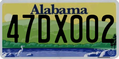 AL license plate 47DX002