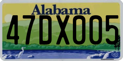 AL license plate 47DX005