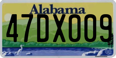 AL license plate 47DX009
