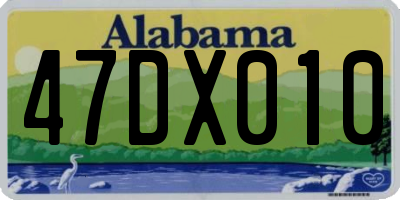AL license plate 47DX010