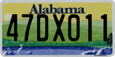 AL license plate 47DX011