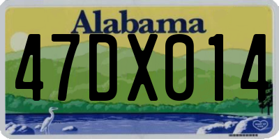 AL license plate 47DX014