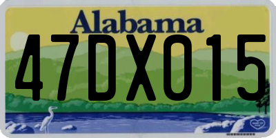AL license plate 47DX015