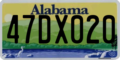 AL license plate 47DX020