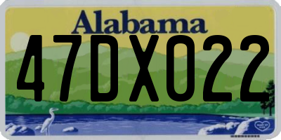 AL license plate 47DX022