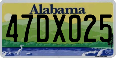 AL license plate 47DX025