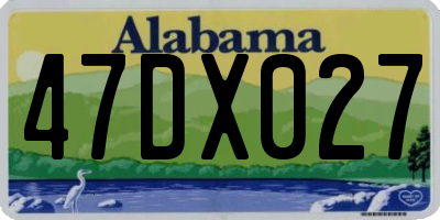 AL license plate 47DX027