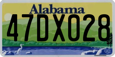 AL license plate 47DX028