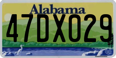 AL license plate 47DX029
