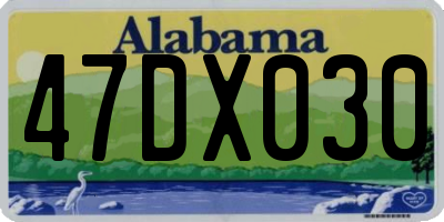 AL license plate 47DX030