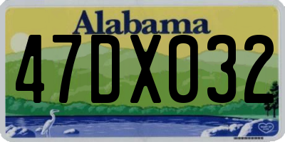 AL license plate 47DX032