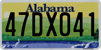 AL license plate 47DX041
