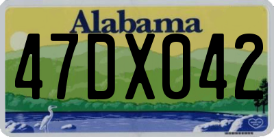AL license plate 47DX042