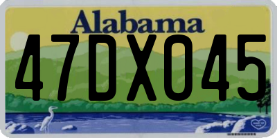 AL license plate 47DX045