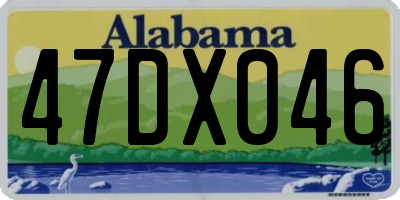 AL license plate 47DX046