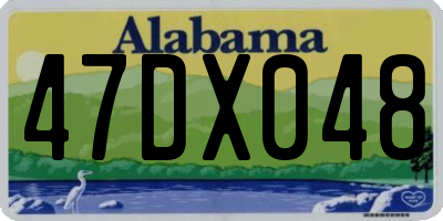 AL license plate 47DX048