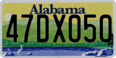 AL license plate 47DX050
