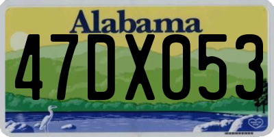 AL license plate 47DX053