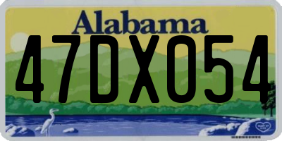 AL license plate 47DX054