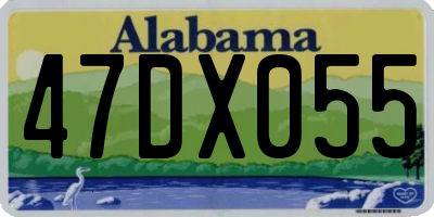 AL license plate 47DX055