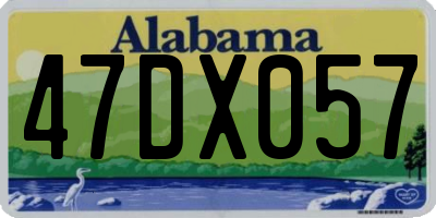 AL license plate 47DX057