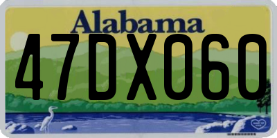 AL license plate 47DX060