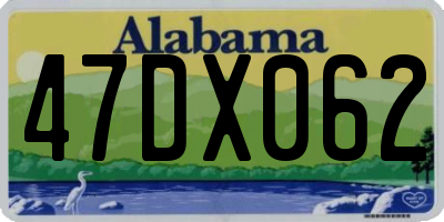 AL license plate 47DX062