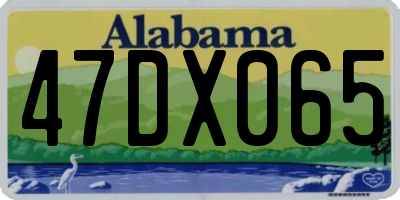AL license plate 47DX065