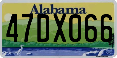 AL license plate 47DX066