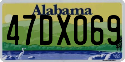 AL license plate 47DX069