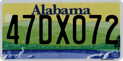 AL license plate 47DX072