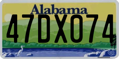 AL license plate 47DX074