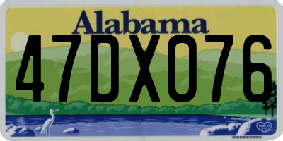 AL license plate 47DX076