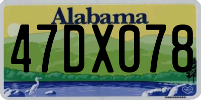 AL license plate 47DX078