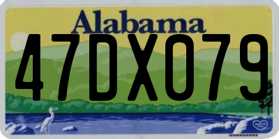 AL license plate 47DX079