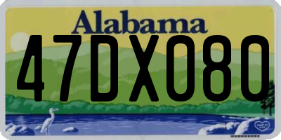 AL license plate 47DX080