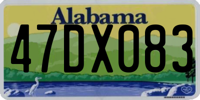 AL license plate 47DX083