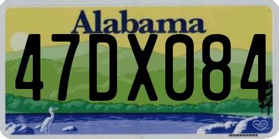 AL license plate 47DX084