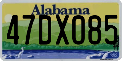 AL license plate 47DX085