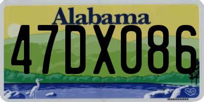 AL license plate 47DX086