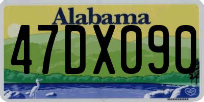 AL license plate 47DX090