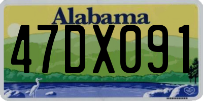 AL license plate 47DX091