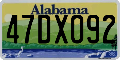 AL license plate 47DX092