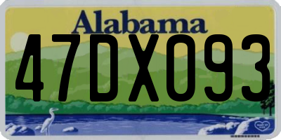 AL license plate 47DX093