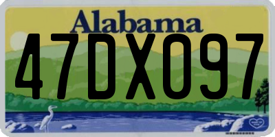 AL license plate 47DX097