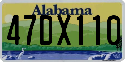 AL license plate 47DX110