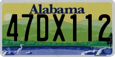 AL license plate 47DX112