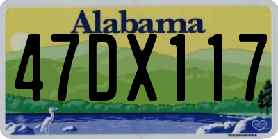 AL license plate 47DX117