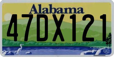 AL license plate 47DX121