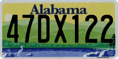 AL license plate 47DX122